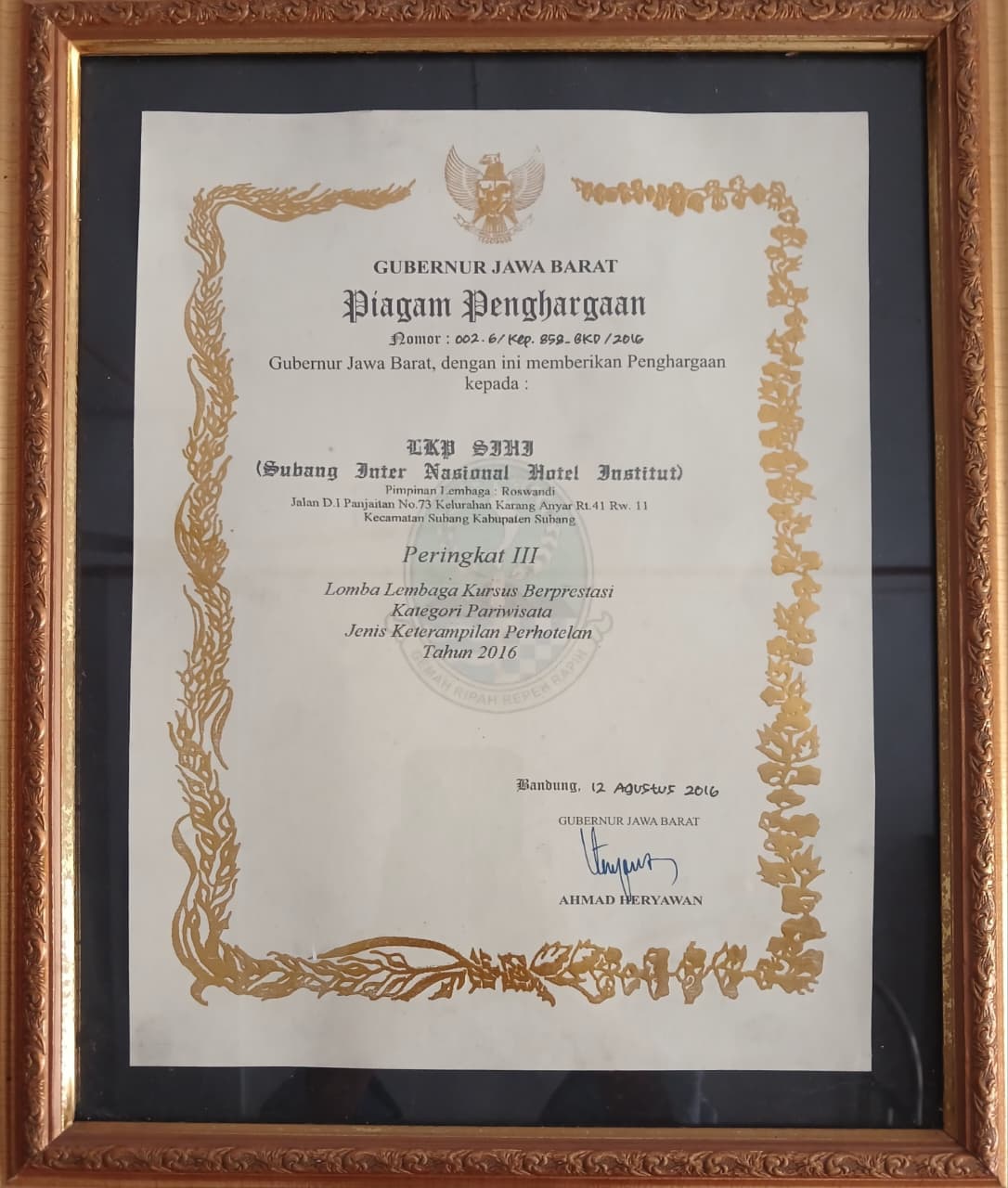Juara III Pariwisata