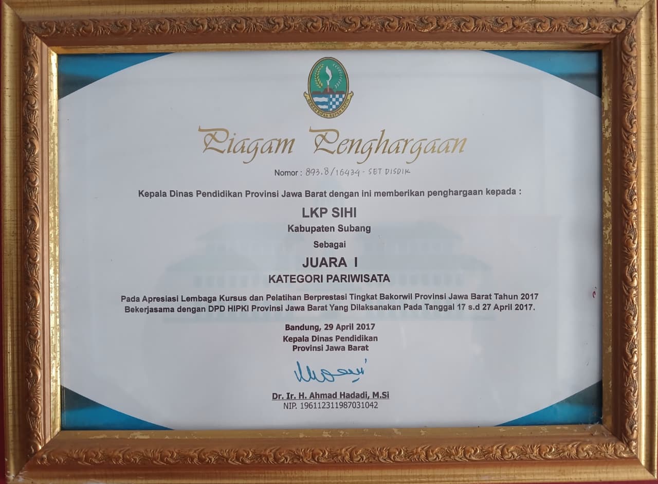 Juara I Kategori Pariwisata
